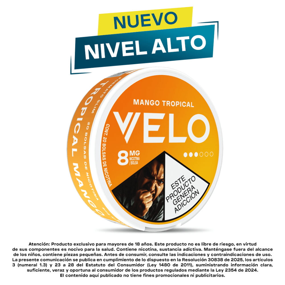 Bolsitas de Nicotina Velo Mango Tropical 8mg