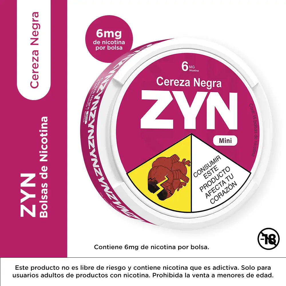Comprar Zyn Black Cherry 6mg en Colombia online en PouchesColombia.com