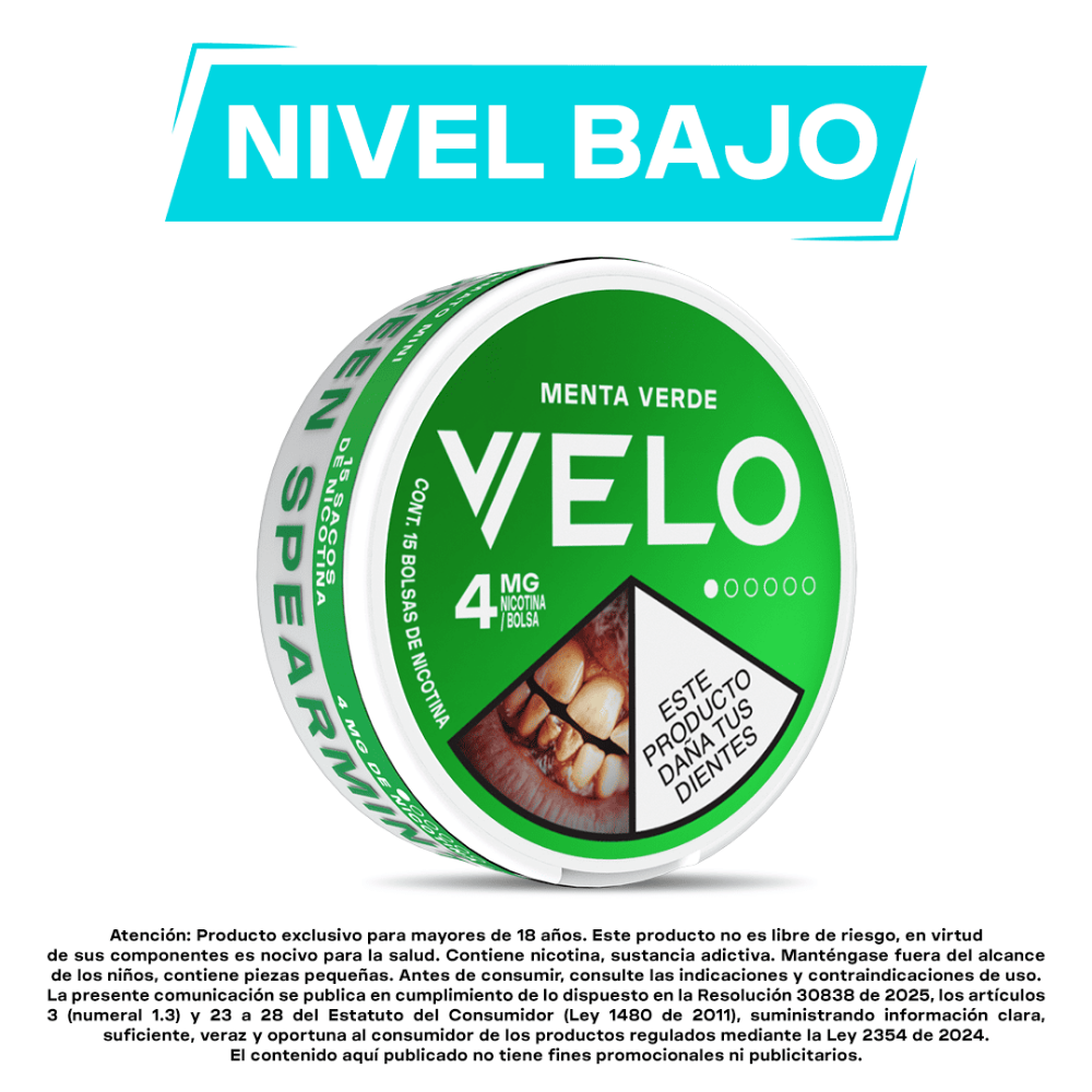 Pouches de nicotina VELO Menta 4mg 