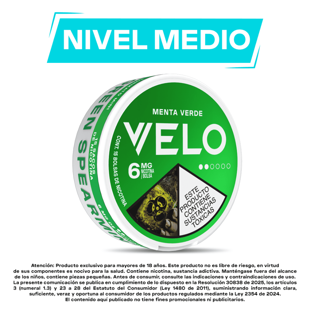 Pouches de nicotina VELO 6mg Menta Verde